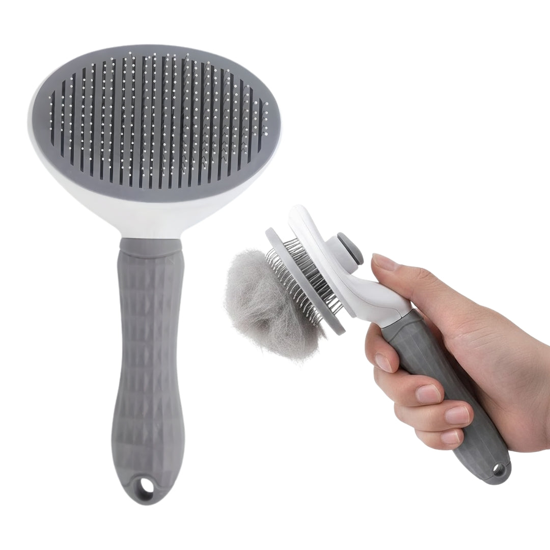 Ein-Klick-Fellbürste: Die Selbstreinigende Komfortbürste für professionelle Fellpflege