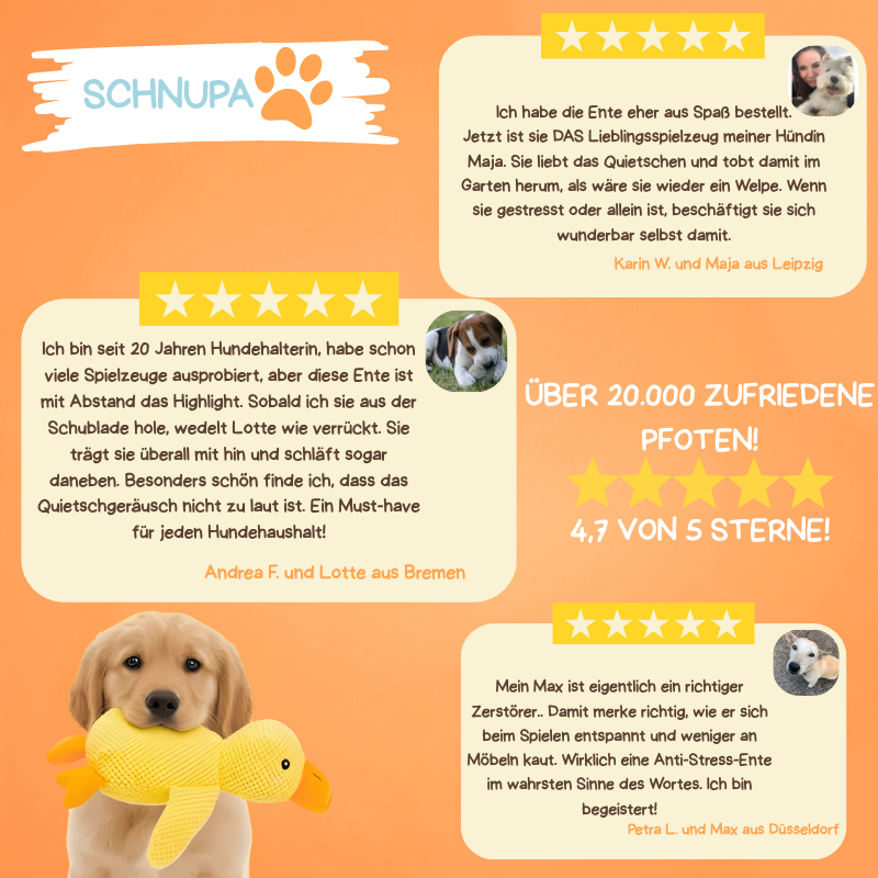 Anti-Stress-Ente mit integrierter Quietschfunktion
