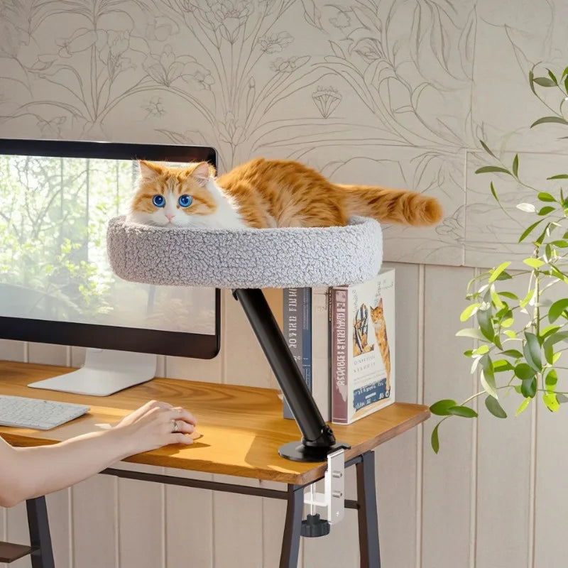 Schreibtisch Katzenbett aus Holz