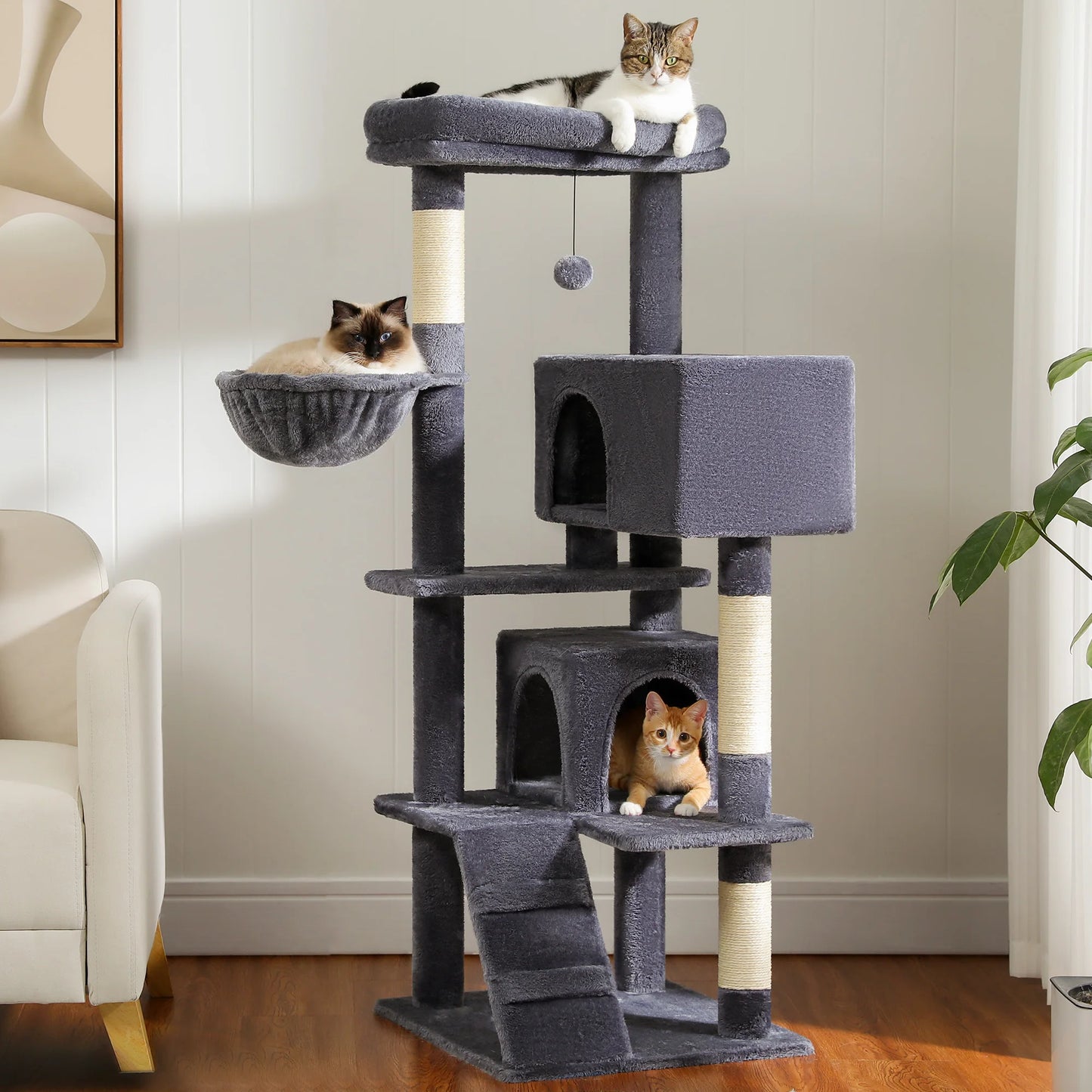 XL Kratzbaum mit Hängematte und extra grosser Liegefläche