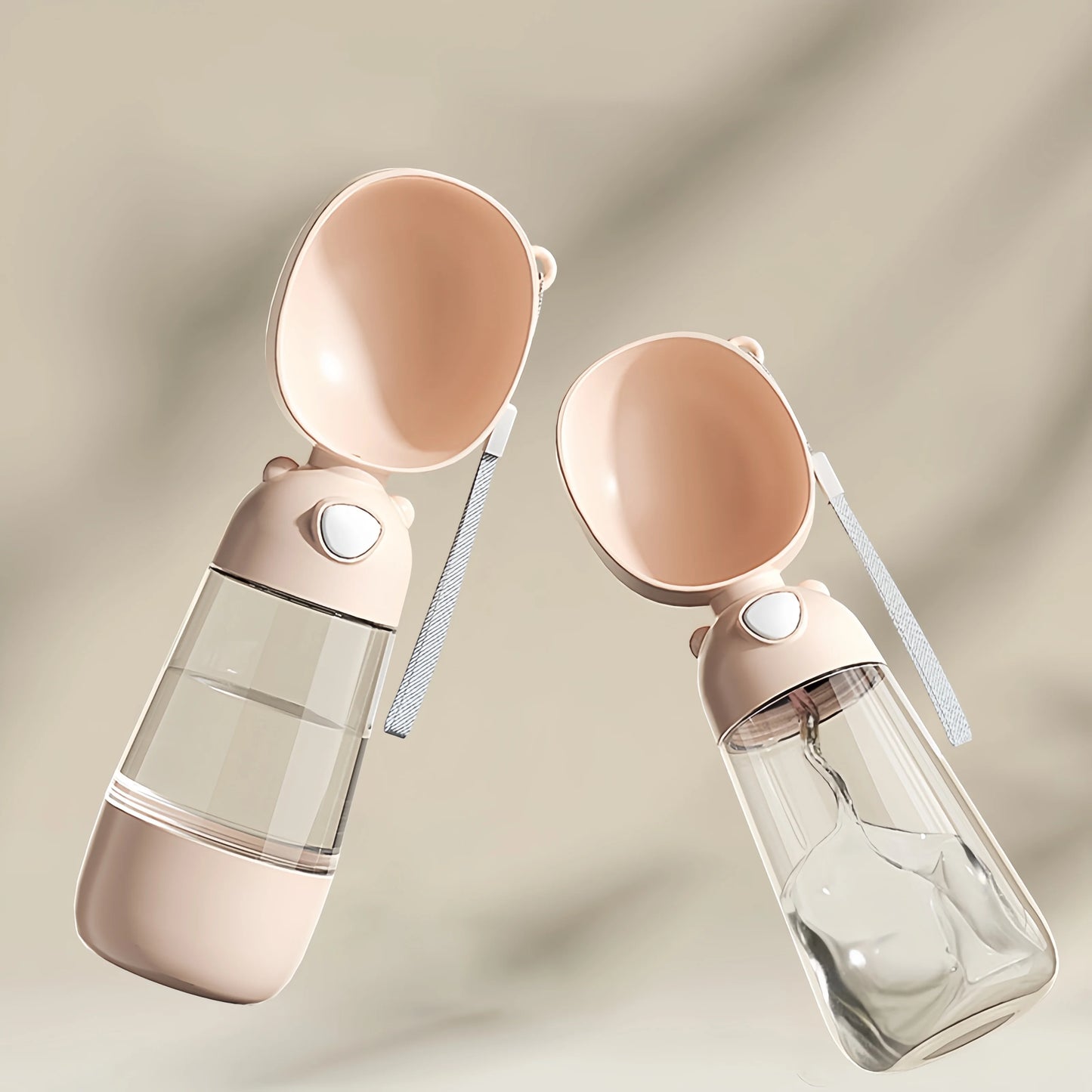 2 in 1 Reiseflasche mit Futter und Wasser Behälter