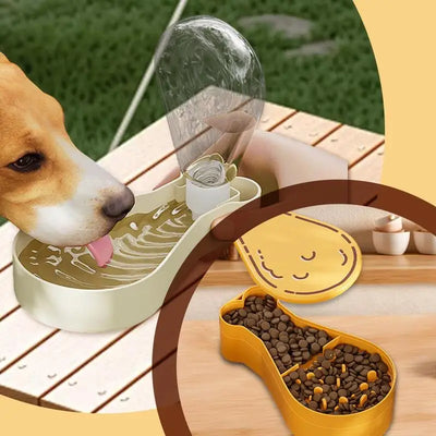 2 in 1 Futter und Wasser Reisebecher für Unterwegs