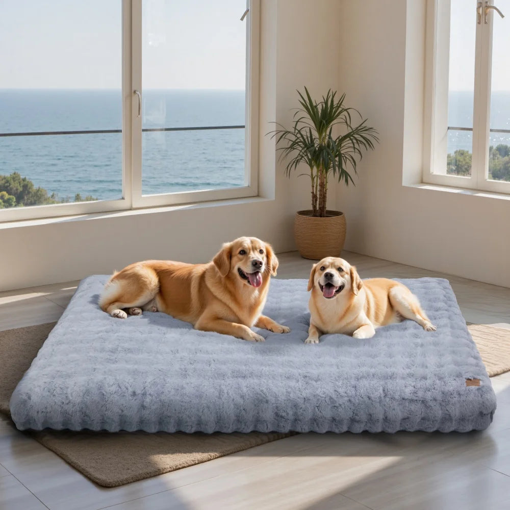 Premium XXL Wolkenweiches Hundekissen mit Anti Rutsch Boden und abnehmbarem Bezug