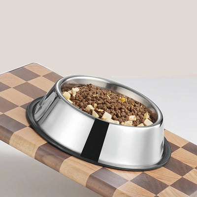 Klassischer Edelstahl Napf für Hunde und Katzen