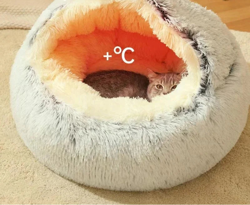 Plüschbett in Muschelform für Herbst und Winter