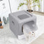 Geschlossene Katzentoilette mit Schublade und Geruchsfilter