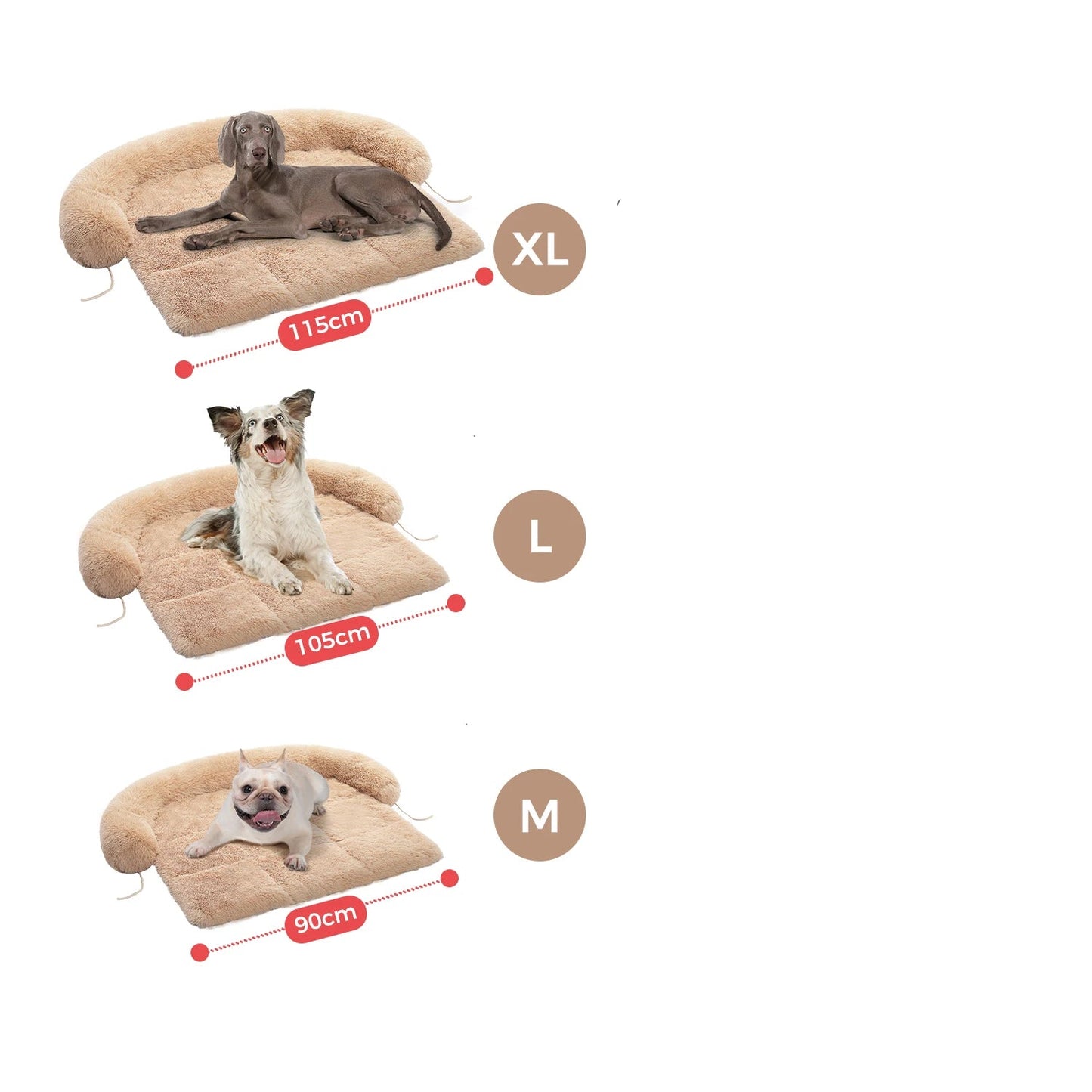 Flauschige Schlafsofa Matte aus Korallenfleece mit Anti Rutsch Boden