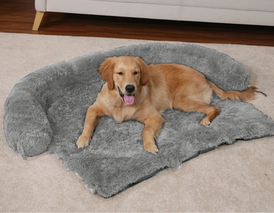 Flauschige Schlafsofa Matte aus Korallenfleece mit Anti Rutsch Boden