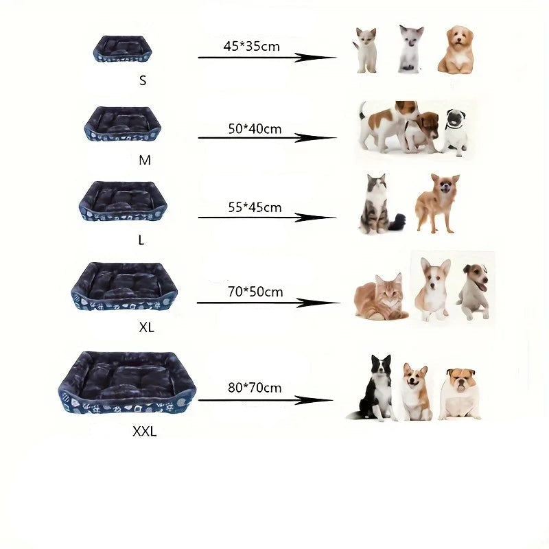 Atmungsaktives Haustierbett mit Musterdruck für alle Größen