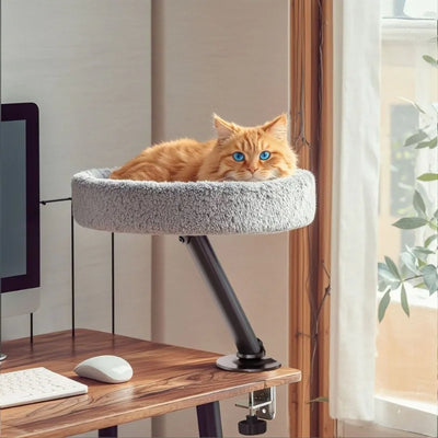 Schreibtisch Katzenbett aus Holz