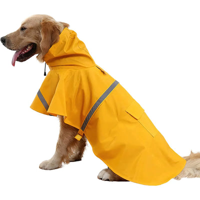 Modischer Hunde Regenmantel im Cape Stil mit Kapuze