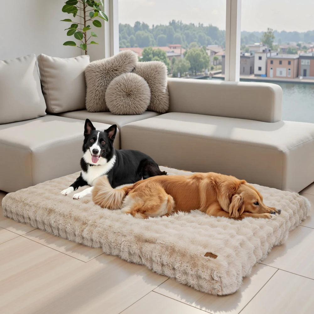 Premium XXL Wolkenweiches Hundekissen mit Anti Rutsch Boden und abnehmbarem Bezug