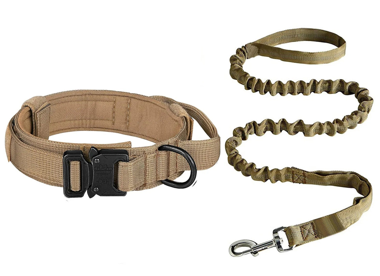 Hochbelastbares Hundehalsband und Leinen Set im "Militär-Stil"