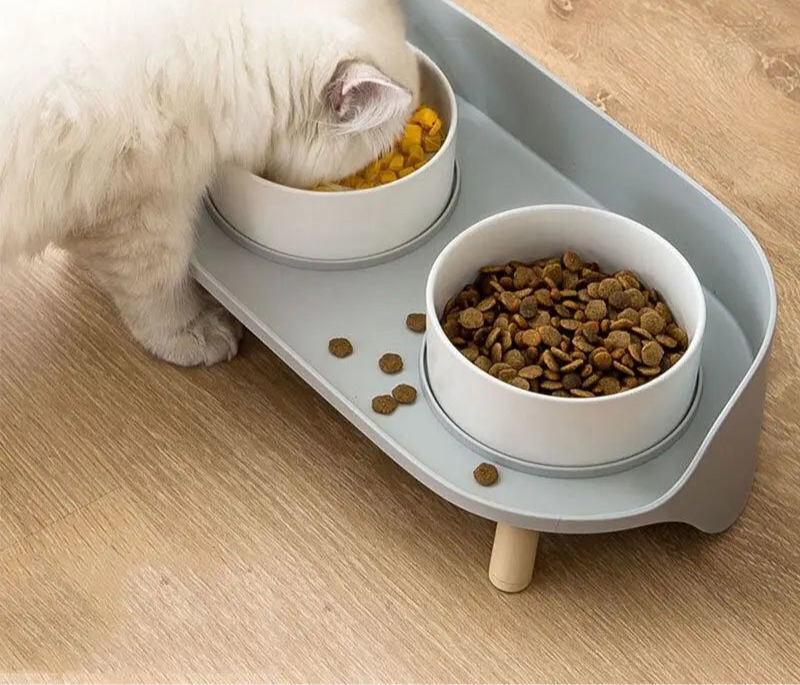 Premium Futternapf mit verstellbarer Höhe und Doppelbecken