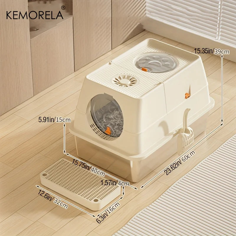 Premium Extra Grosse Katzentoilette aus Edelstahl