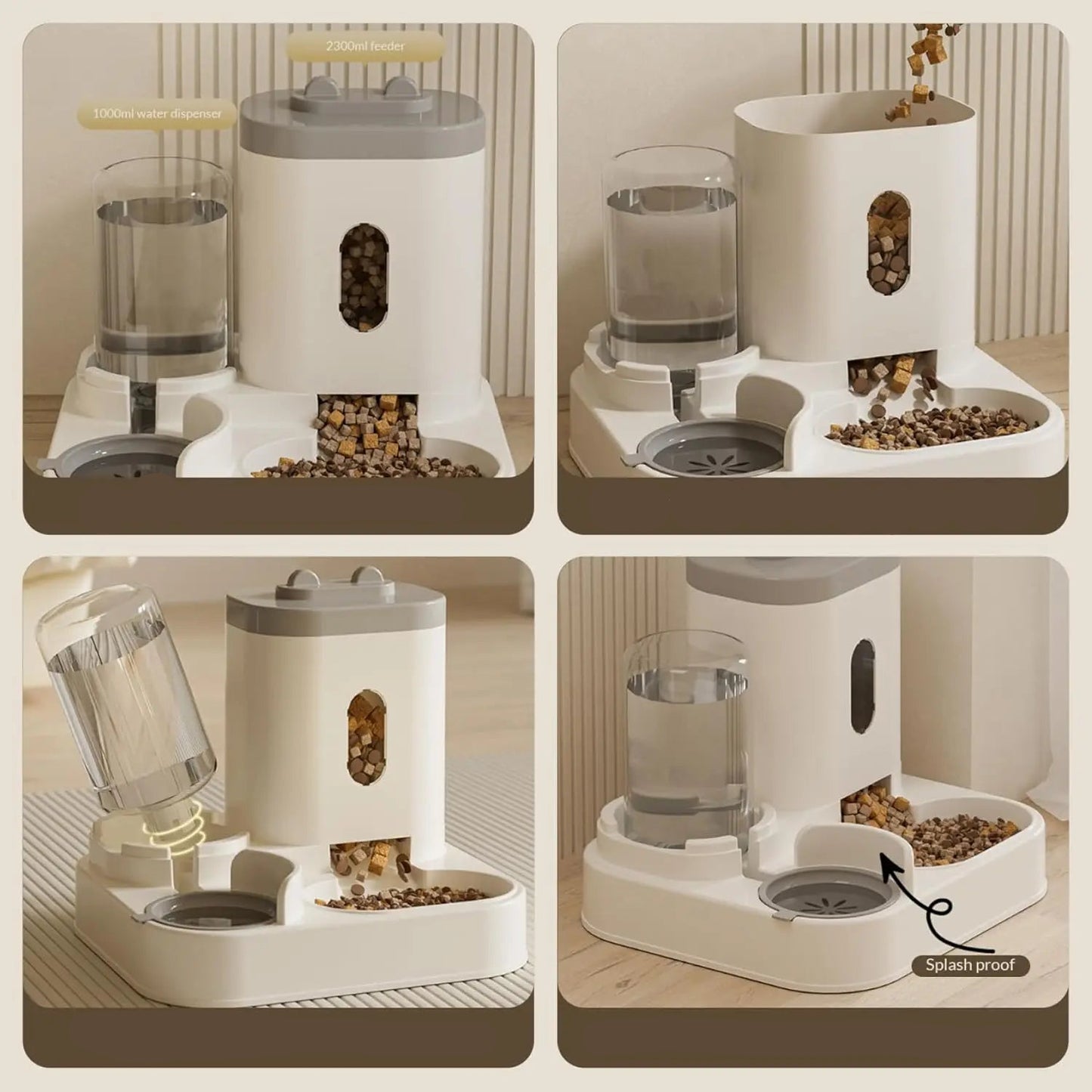Automatischer Futterspender und Wassernapf 2 in 1