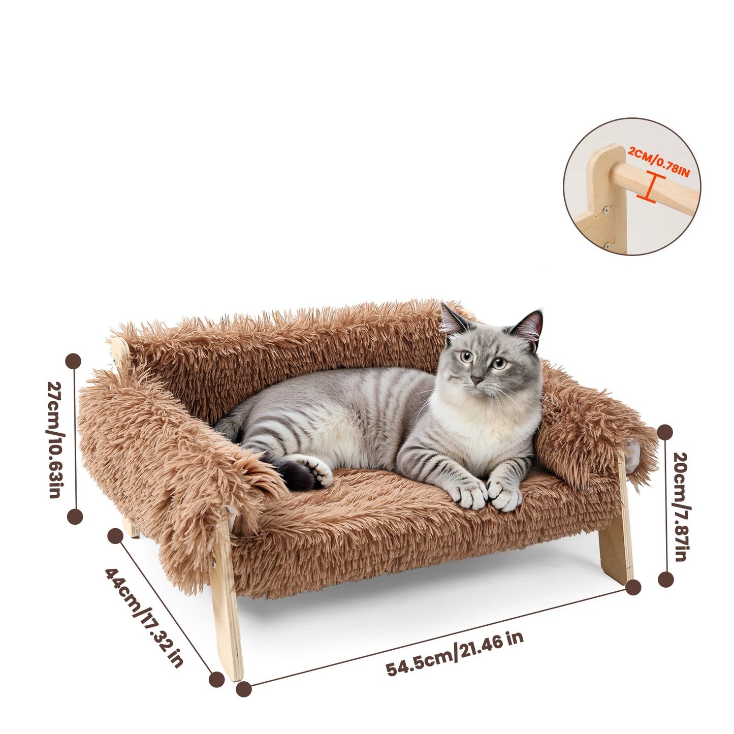 Luxuriöses Sofa für Katzen und kleine Hunde