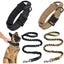 Hochbelastbares Hundehalsband und Leinen Set im "Militär-Stil"