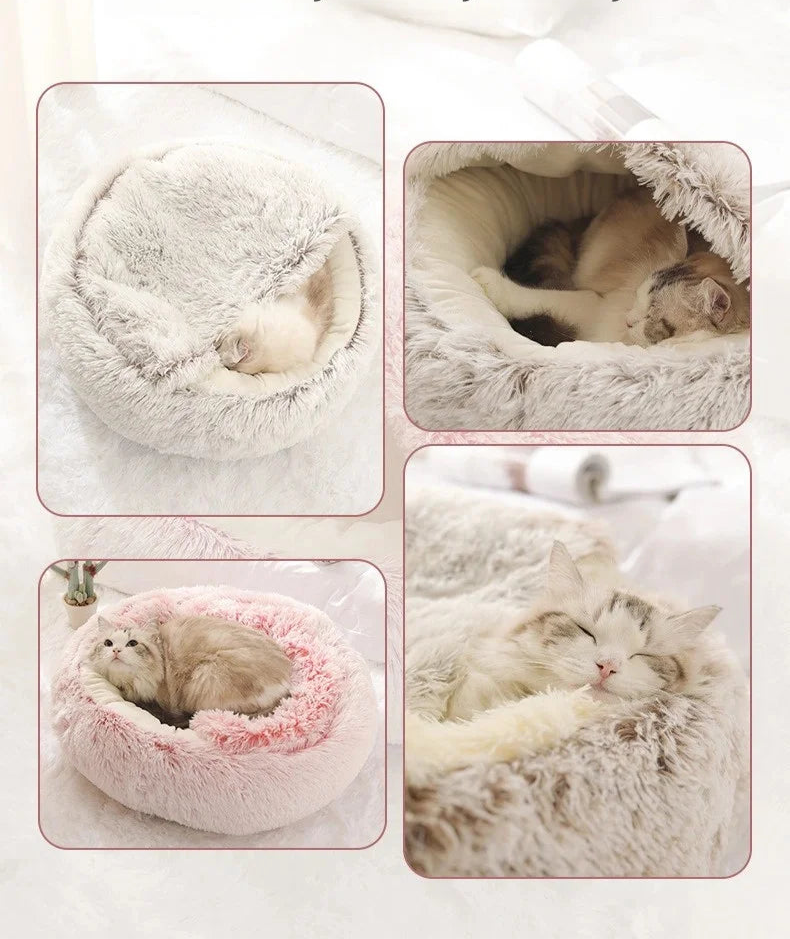 Plüschbett in Muschelform für Herbst und Winter