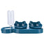 Futternapf 3 in 1 mit Wasserspender und Doppelbecken